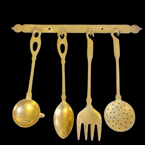 VTG Brass Serveware Utensil Set